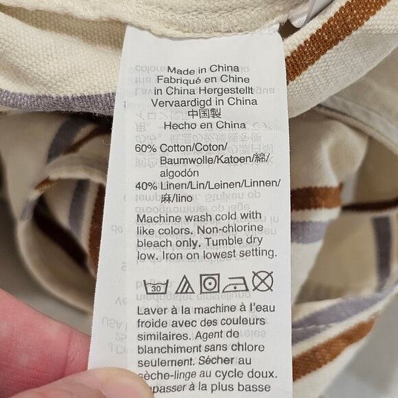 MADEWELL Striped Pull-on Jumpsuit in Double Stripe Grey Feather Size M - Picture 9 of 12